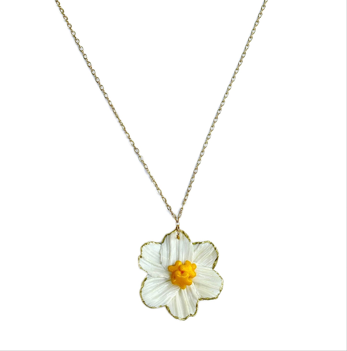 Daisy Do Necklace with Gold Edging